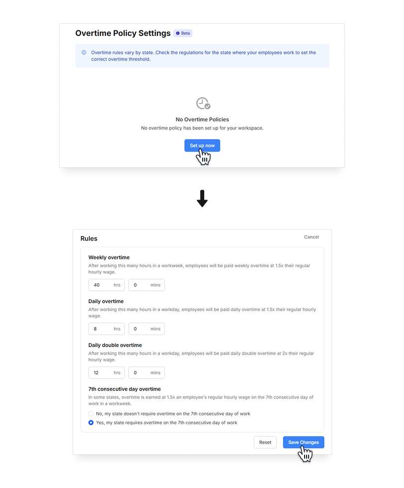 overtime policy on Camelo