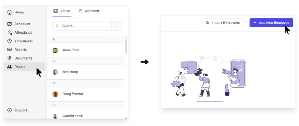 add email on computer on Camelo scheduling app