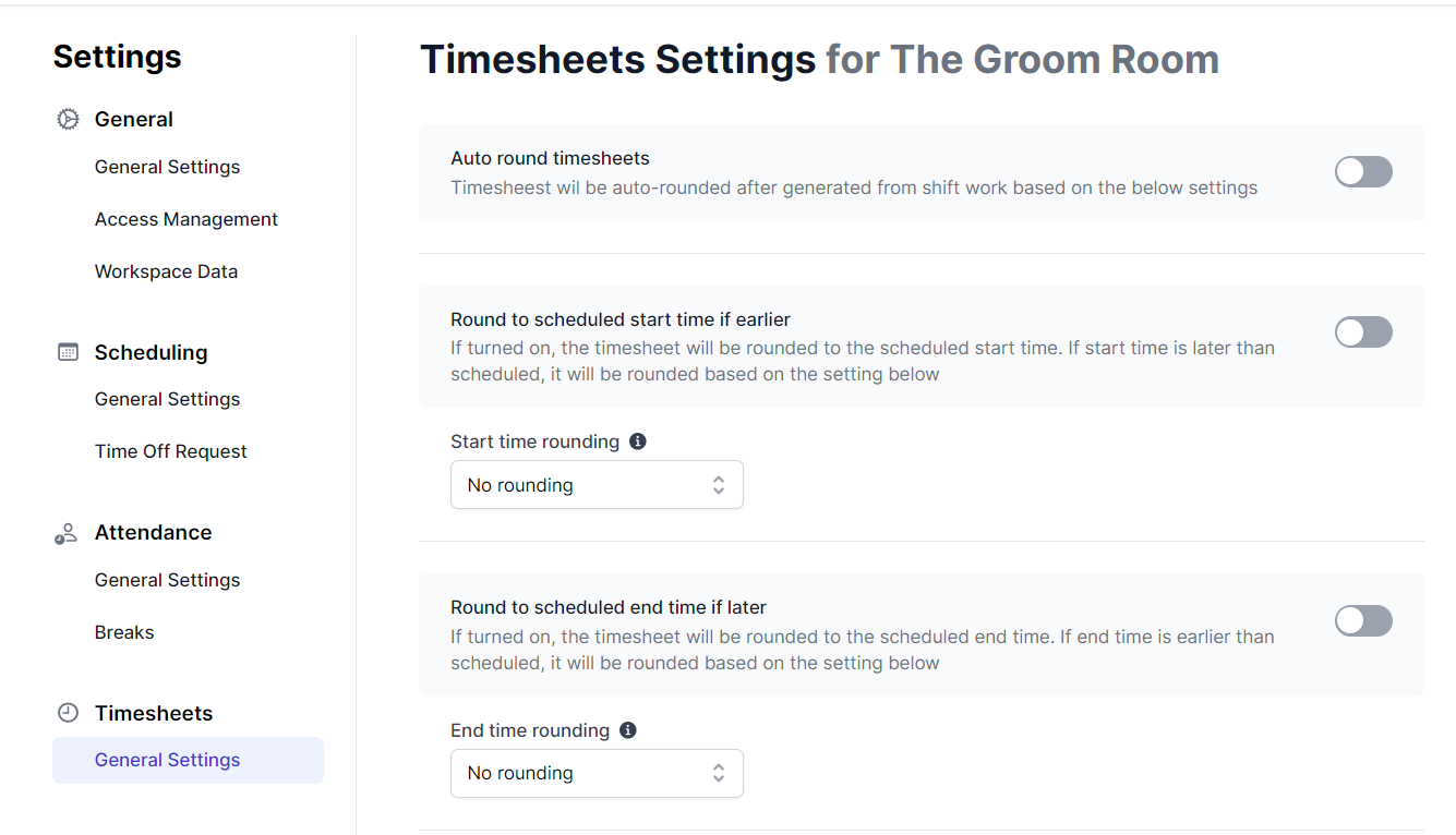 Round timesheets – Camelo Help Center