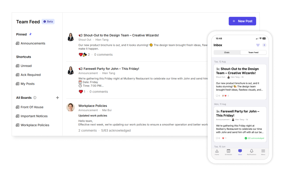 General Posts on Camelo Team Feed