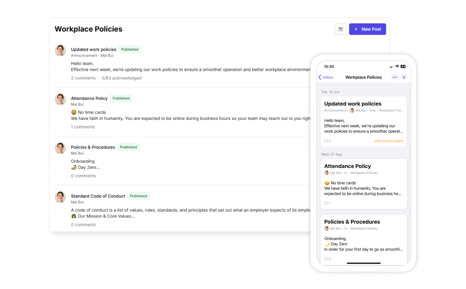 Posts within Boards on Camelo Team Feed