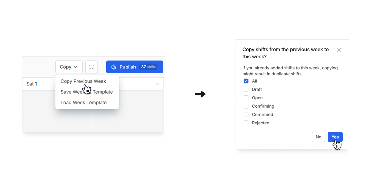 Camelo schedule templates