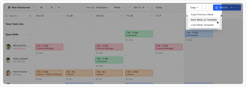 Camelo week templates