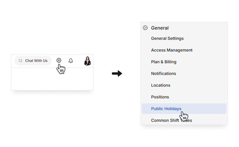 Manage public holidays on Camelo